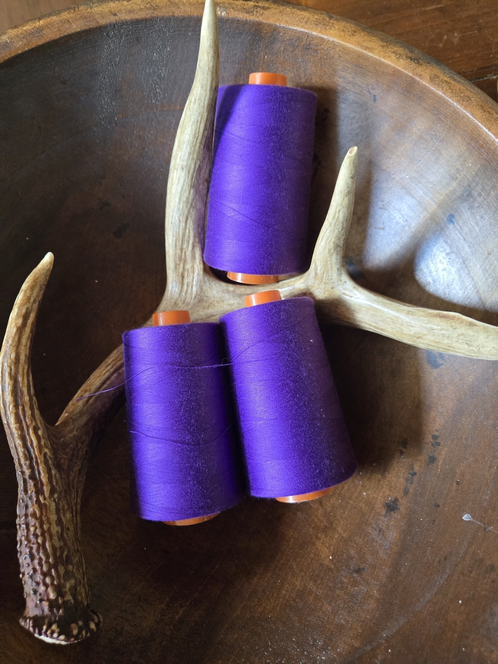 Vibrant Purple Sewing Thread Spools - 3 Pack